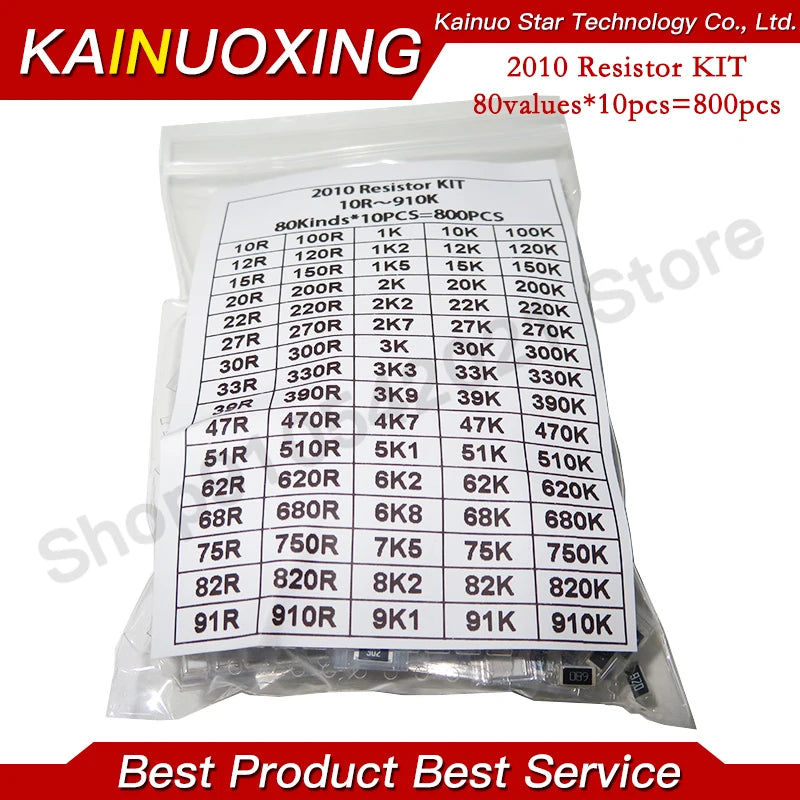 50/200/330/660/720/2000/4000PCS 0402 0603 0805 1206 1210 2512 SMD Resistor Kit Assorted Kit 10K 100K 1R 100R 220R 1% 5%