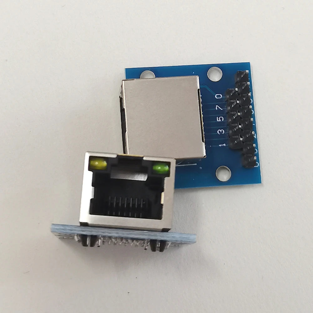 1PC 8P8C With Light RJ45 Network Port Adapter 13Pin DIP2.54 Test Board Horizontal 8p Crystal Head Female Socket Circuit Board
