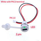 2/5PC USB C High Current Charging Socket with Nut Snap Lock Plate TYPE-C LED Lamp Female Type C Waterproof Female Connector Jack