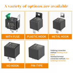 LANBOO 30A High Current Car/Auto Relay 12V 24V 30A with 4PIN/5PIN Applications Include Lighting Control and Horn Control.