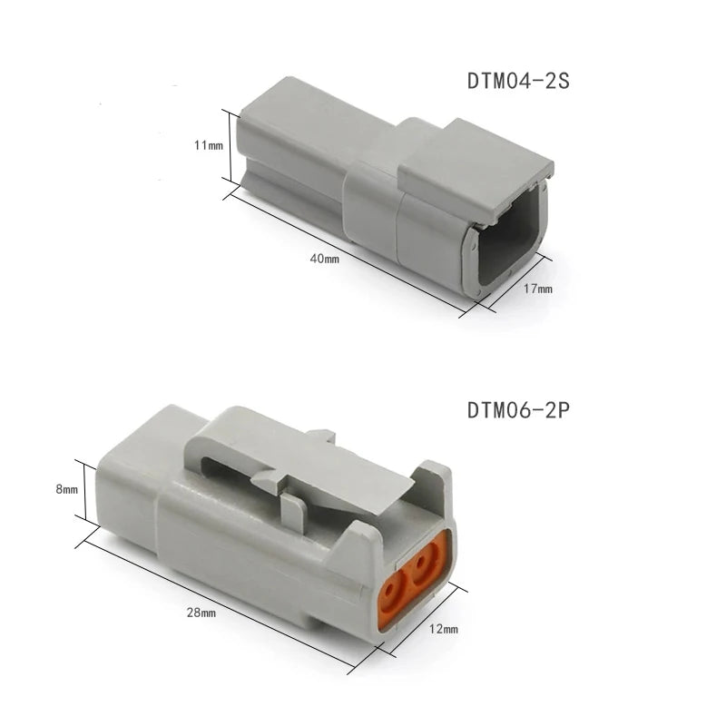 DTM 2Pin DTM06-2S DTM04-2P Waterproof Electrical Connector Inlet Air Temperature Sensor Plug with Round Terminals