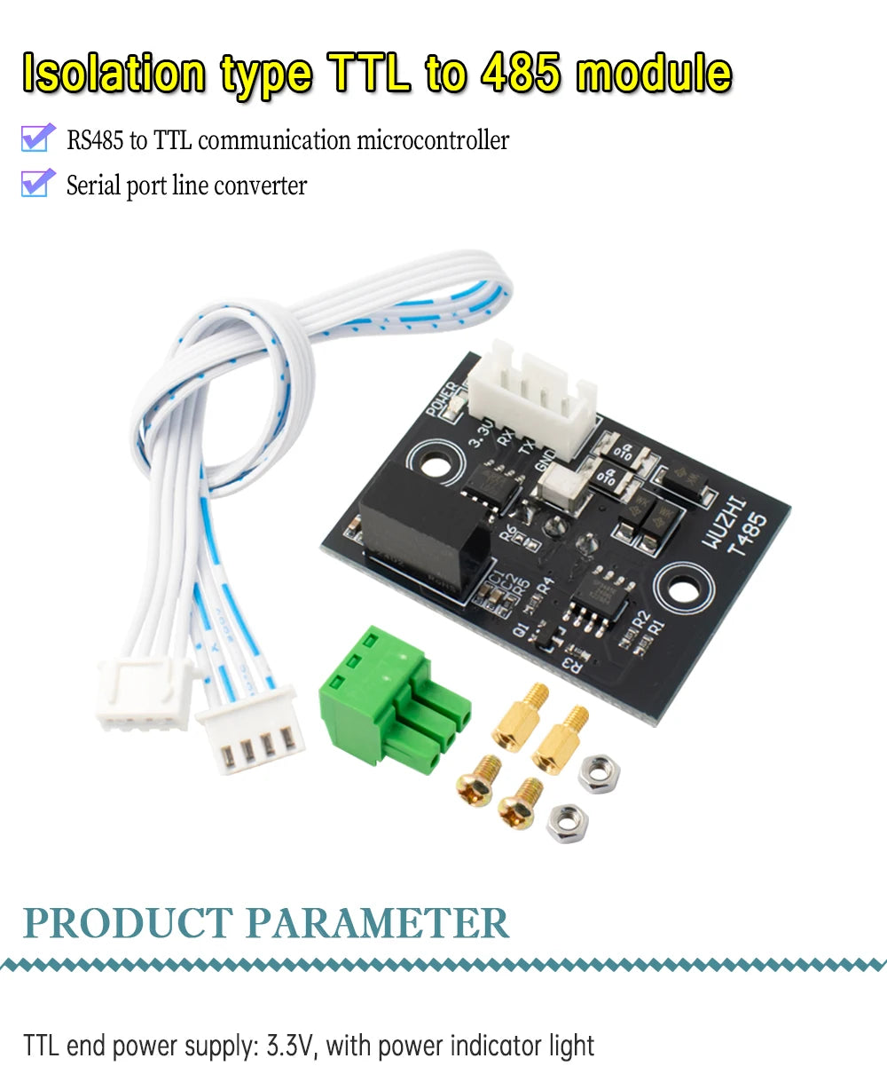 WAVGAT TTL to 485 module, RS485 to TTL communication single-board computer serial port line converter