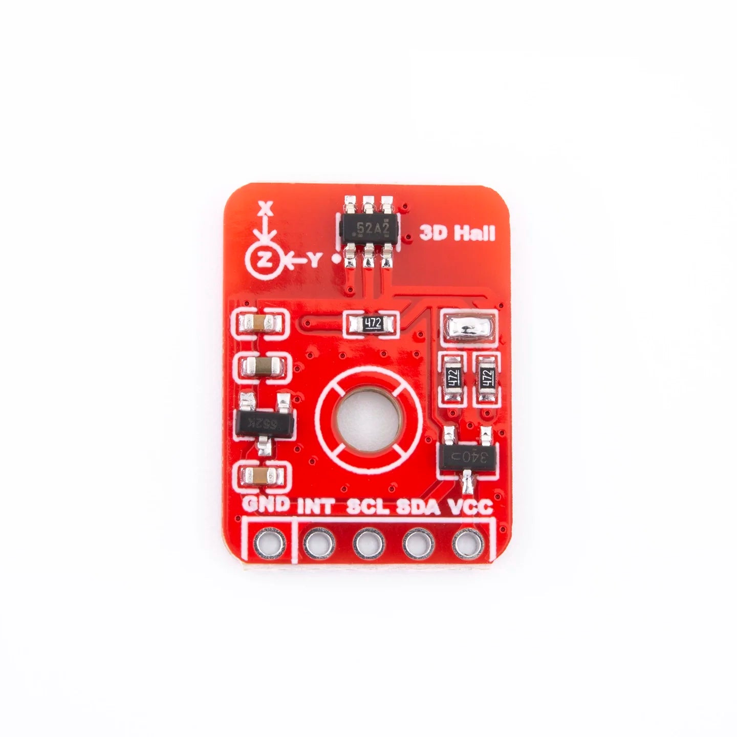 TMAG5273 Low-power Linear 3D Hall Effect Sensor Module with I2C Interface. Built-in 12-bit DAC and CORDIC Angle Calculation