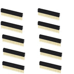 10PCS 2.54mm Pitch Straight Pin Header Male Connector 1x6/1x8/1x10/1x15/1x20/1x40 2x6/2x8/2x10/2x20 Single/Double Row PC