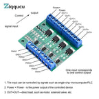 DC 3.7V~27V Optocoupler Isolated Driver Module 4 Channel MOS Tube FET Pulse Trigger Switch Controller Board for Motor LED Light