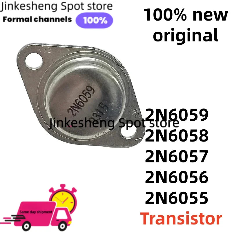 1Pcs 100% new original 2N6055 2N6056 2N6057 2N6058 2N6059 Darlington Transistor NPN PNP 100V 12A TO-3