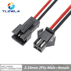 10PCS JST SM 2/3/4/5/6Pins 2.54MM Plug Male to Female Wire Connector cable pigtail Plug LED Connecting line 20cm Long