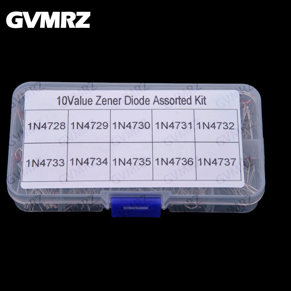 10Value 200PCS 1N4728~1N4737 1W Zener Diode Kit 3.3V 3.6V 3.9V 4.3V 4.7V 5.1V 5.6V 6.2V 6.8V 7.5V