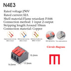 5/10PCS Wire Connector Electric Cable Led Conectors For 4mm² 6mm² Fast Terminals Blocks Docking Butt Household Electrician Tools