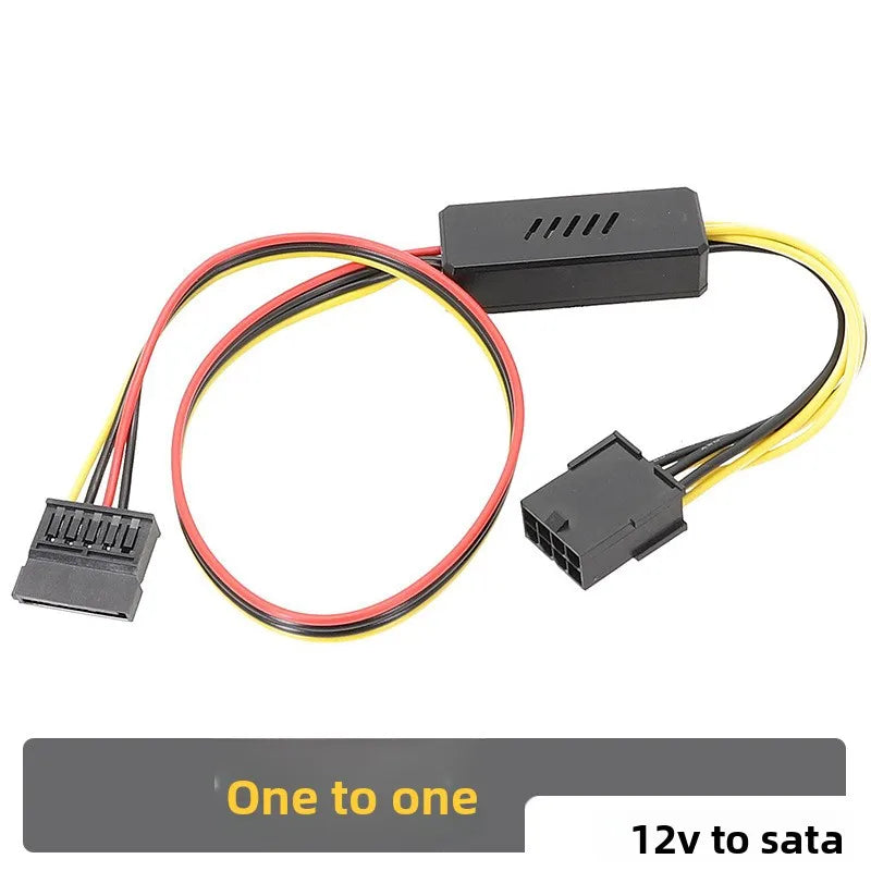 Graphics Card Hard Drive Cable GPU PCIE 8Pin Female To 1 2 3 4 SATA Hard Drive 18awg Power Supply Cable 12V To IDE Molex Cables