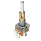 ABRU-2X EC11 Encoder Dual-Shaft Axis EC110701N2B With Push Button Switch 30 Position 15 Pulse 8Pins 25MM Half Shaft
