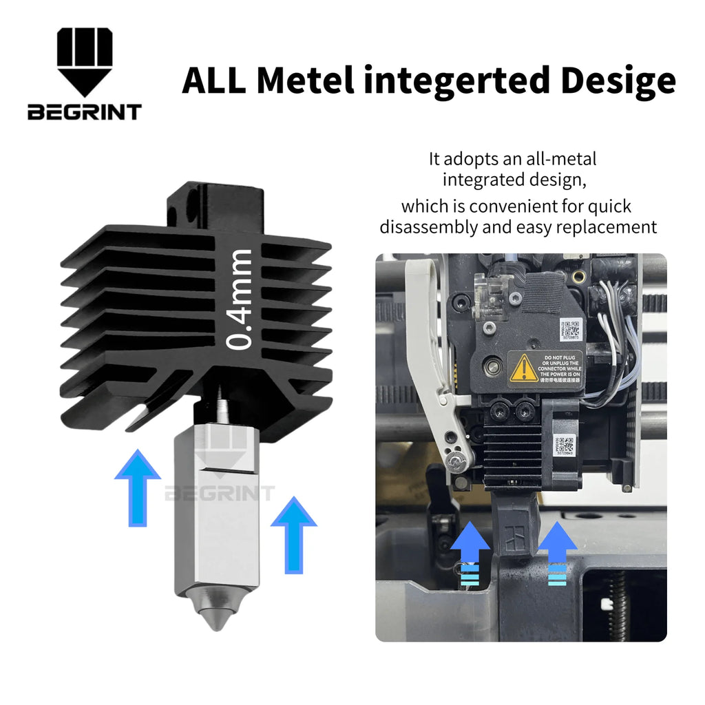 NEW Hotend Kit For Bambu Lab X1 P1 Hot end Print Head With Thermistor Ceramic heater bambu lab X1C P1P P1S 3D Printer HOTEND