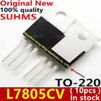 (10piece)100% New L7805CV 7805 L7805 L7805C LM7805 MC7805 TO-220 Chipset