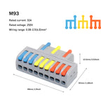 10/50 PCS Mini Fast Wiring Cable Connectors Universal Compact Splitter Electrical Conductors Push-in Home Terminal Block