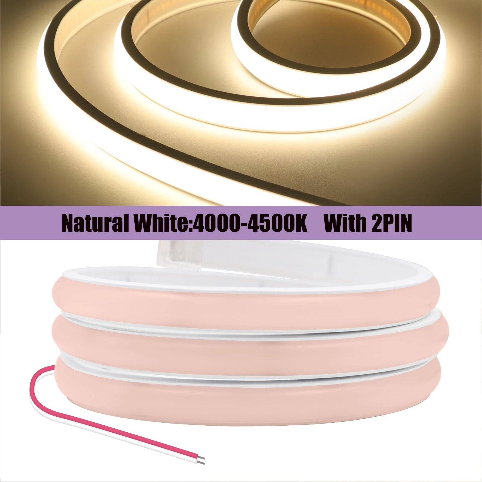 12V 24V 320Leds/M COB Neon Strip Waterproof 3000K 4000K 6000K Home Decor High Brighter Flexible Ribbon Rope LED Light 0.5M-20M
