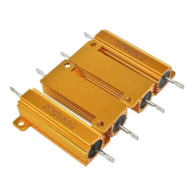 RX24 50W Aluminum Power Metal Shell Case Wirewound Resistor 12K 15K 20K 22K 25K 30K 33K 47K 50K 60K 75K 82K 100K 150K 200K 300K