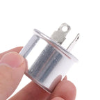 2-Pin 12V 40A Flasher Relay Universal Electronic Blinker for Cars Motorcycles Vans - Fixes Fast/No Flash Issues (2/5Pcs)