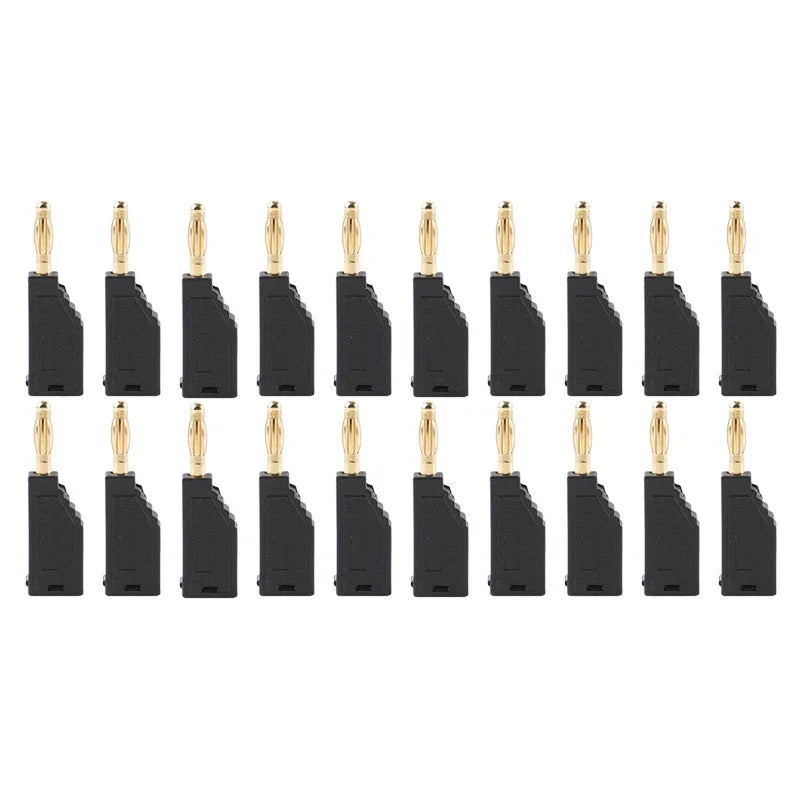 20Pcs 2MM Stackable Copper Nickel Plated Banana Plug Soldering Electrical Connector DIY Tools