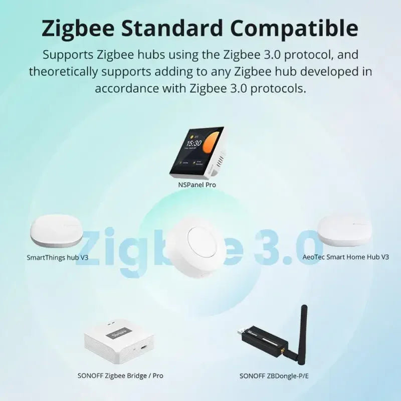SONOFF SNZB-01P Zigbee Wireless Switch Button Smart Scene Switch Smart Home Voice Control For EWeLink APP Alexa Home Assistant