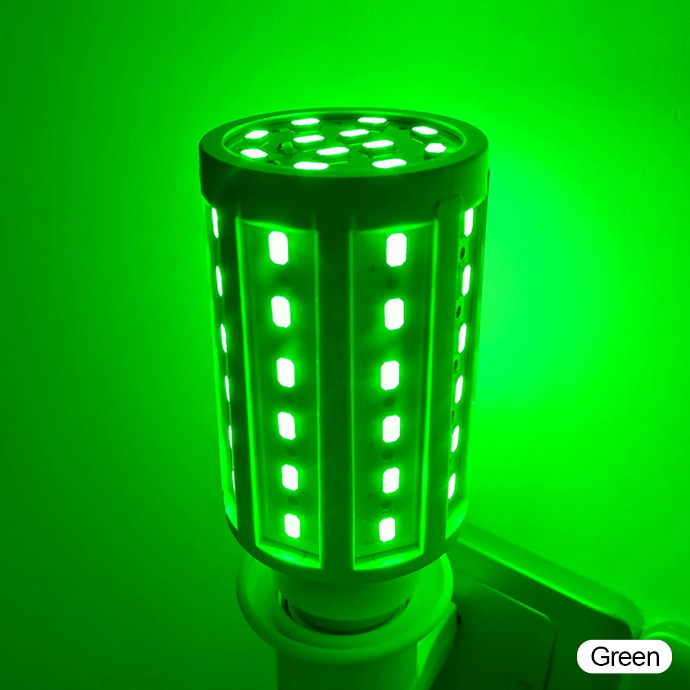 5W 10W 15W E27 LED Bulb SMD5730 Corn Bulb Lamps Red Yellow Bule Pink Green Garden Lawn Landscape Decorative Light Bulbs 85-265V