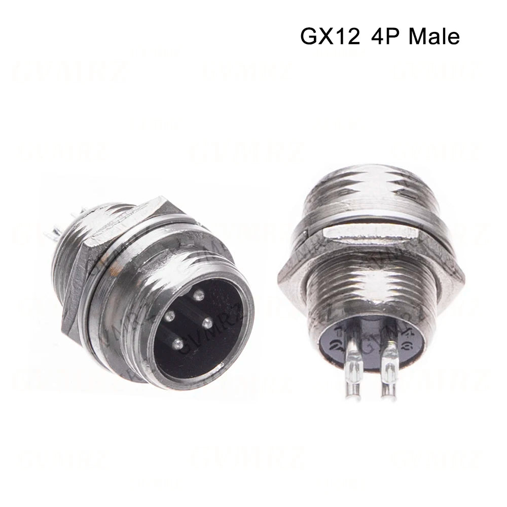 GX12 2 3 4 5 6 Pin Docking Aviation Plug Socket Waterproof Circular Connector 2P-6P