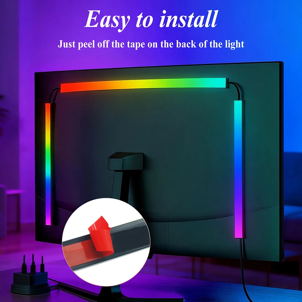 RGB Screen Backlight Strip Light 5V USB Bluetooth 24Keys Remote Kit Music Sycn Atmosphere APP Dreamy for Party Gaming Room Decor