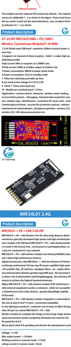 NRF24L01+ 2.4G Wireless Data Transmission Module 2.4GHz NRF24L01 Upgrade Version NRF24L01+PA+LNA 1000 Meters For Arduino