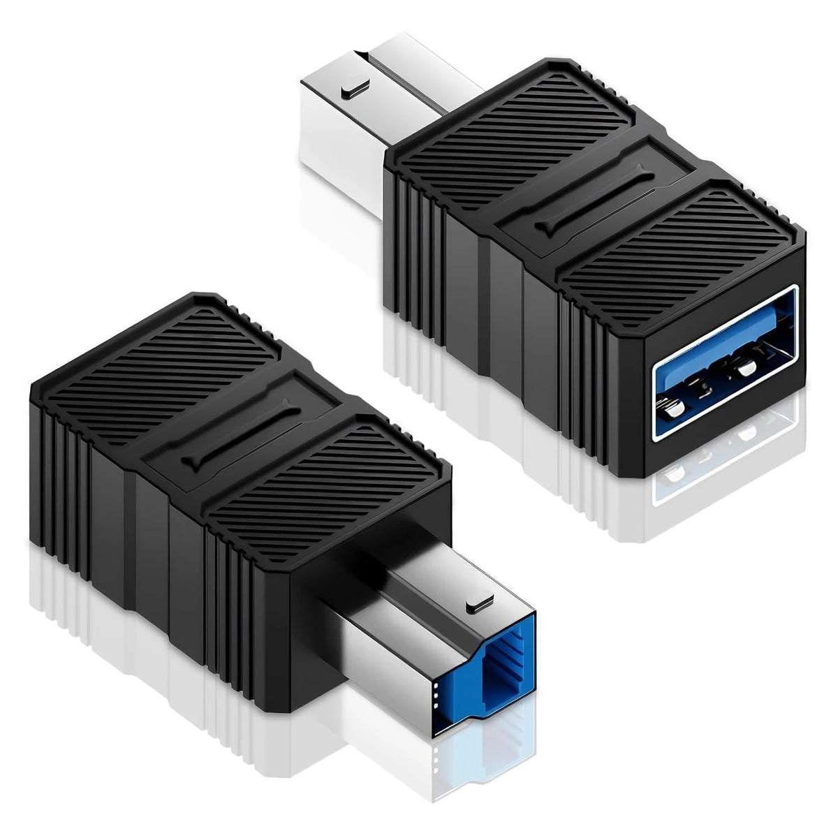 1-2PCS USB A to USB B Adapter High-Speed 5Gbps Type A 3.0 Female to Type B Male Power & Data Connector for Printer Scanner