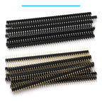 Javino 5/20/50Pcs 1x40 Pin Connector Header Strip Male Female Header Single Row 40 Pin 2.54mm Pin Connector Strip Round Needle