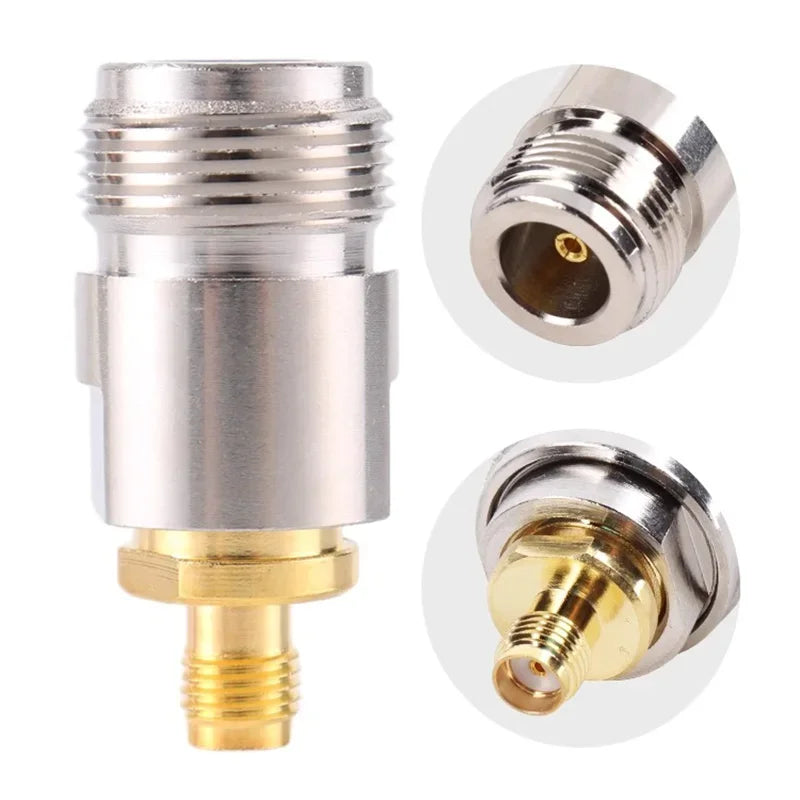 2Pcs SMA Female Male to PL259 SO239 N UHF TNC RF Antenna Connector RF Coax Coaxial Adapter Copper Brass Converter
