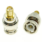1Pcs SMA Male Female To BNC MAEL FEMALE Connector Jack Plug Q9 Flange Right Angle Coax conector set RF Copper Coaxial Adapter