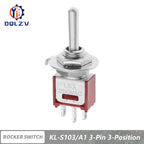 5MM Mini Toggle Switch SMTS-102 250V/1.5A SPDT 3/6 Pin On On 2/3 Position Red Color Stitch Pins SMTS-202 ﻿