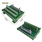 IDC10P/14P/16P/20P/26P/30P/40P/50P/60P/64Pin DC-2 To Terminal Block Breakout Board Adapter PLC Relay Terminals DIN Rail Mounting