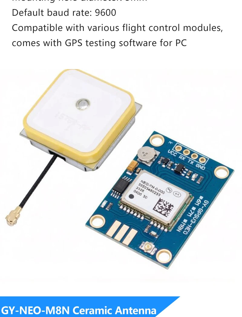 DC 3.3V-5V  GY-NEO-6M/7M/M8N GPS Positioning Module Wide Voltage 9600 Baud Rate Low Power High Tracking Sensitivity For Arduino