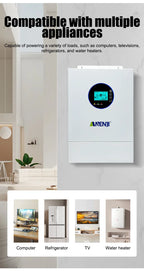 ANENJI Split Phase 12KW 48V Hybrid Solar Inverter Parallel Inverter Pure Sine 120V 220V On Grid MPPT 200A Solar Charger PV 500V