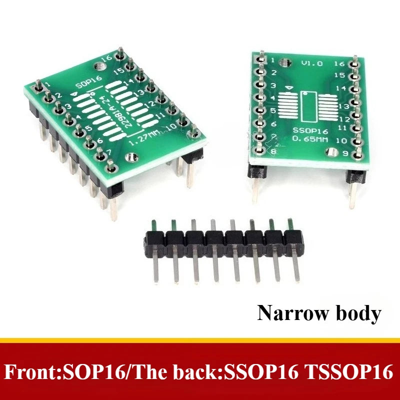 5PCS PCB Board SMD Turn To DIP Adapter Converter Plate SOP 8/16/14/20/24/28P SOT89 SOT23 SOT223 TO DIP SOP/MSOP/TSSOP