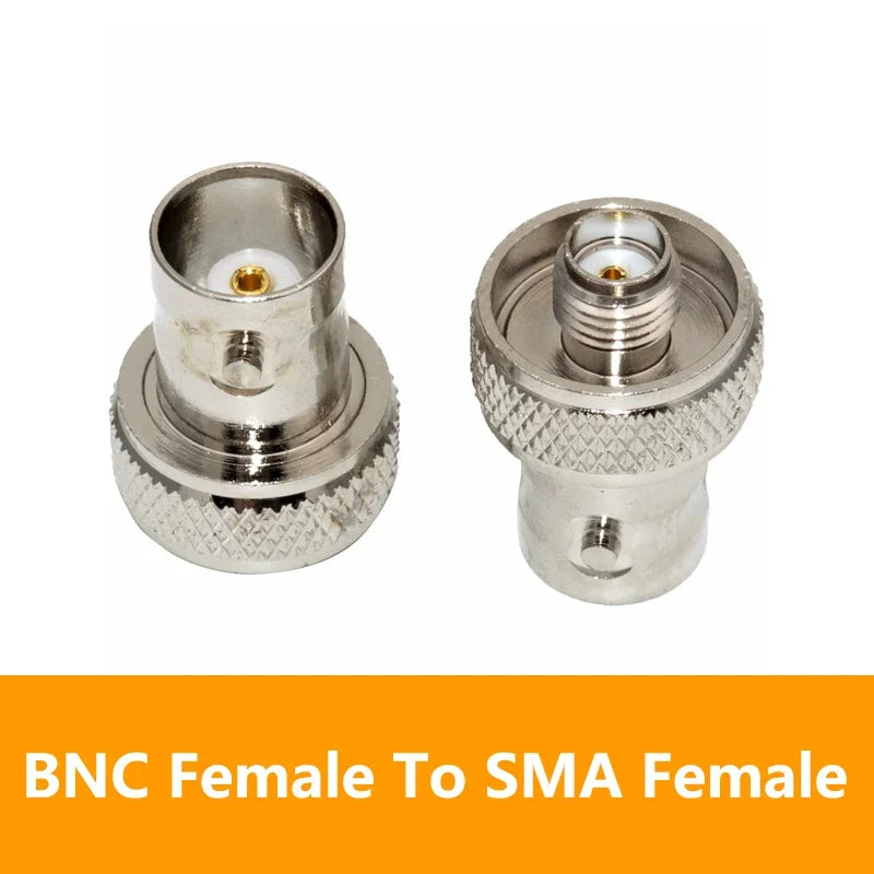 5/20/100PCS Coaxial RF BNC Female to Sma Female Connector Nickel Plated Adapter Antenna Adapters for Radio Walkie-talkie