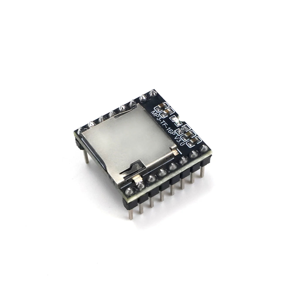 DFPlayer Mini MP3 Player Module V3.0 TF Card U Disk Serial IO Voice Decoder Audio DIY Sound Module MP3-TF-16P for Arduino