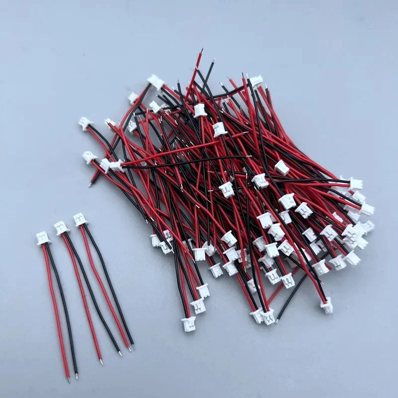 10pcs JST 1.25 Connector Wire Cable SH 1.25MM Pitch 2pin Electronic Wire Single End Length 50MM 100MM 150MM 200MM DIY Line 28AWG