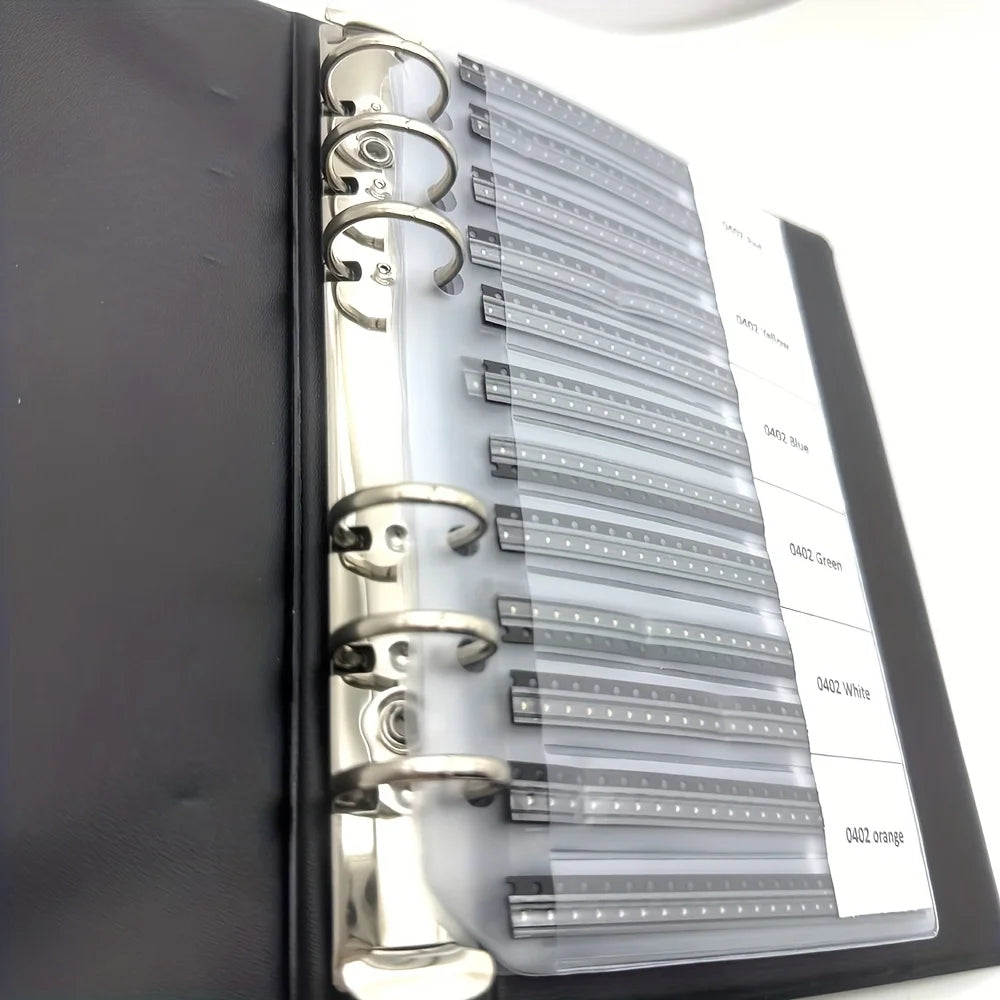 0402 0603 0805 1206 SMD LED Diode Sample Book Red/Green/Blue/White/Yellow/Orange