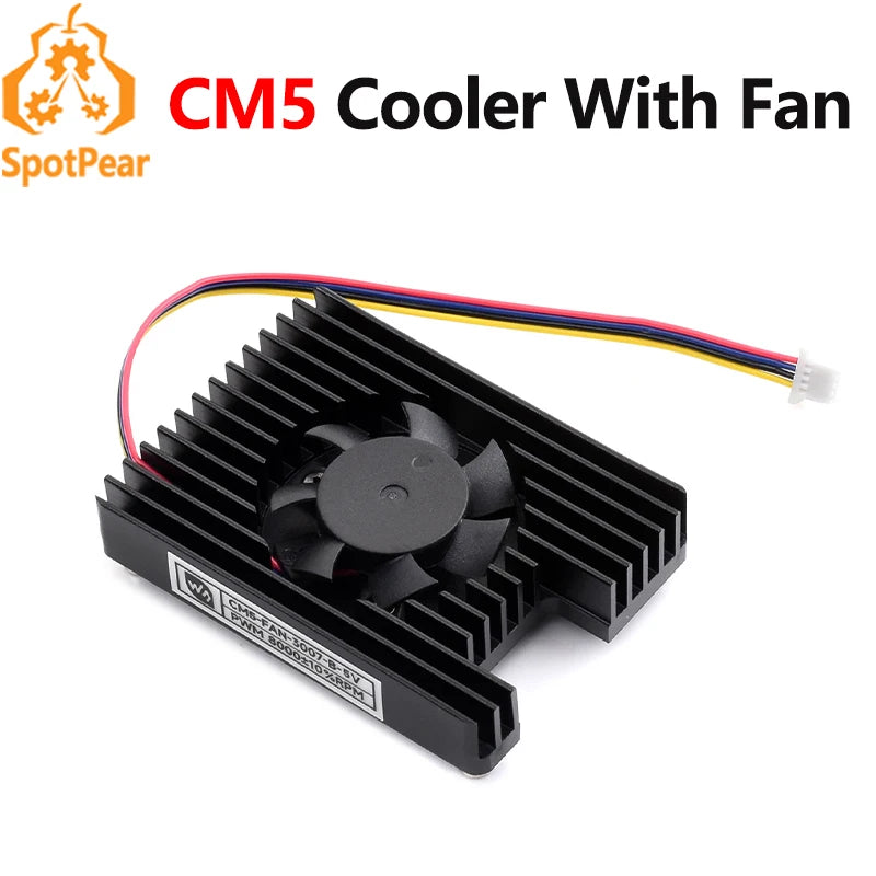 CM5 Cooler Heatsink Fan 5V 3007 B For Raspberry Pi Compute Module 5 Adjustable speed Low noise with Heat