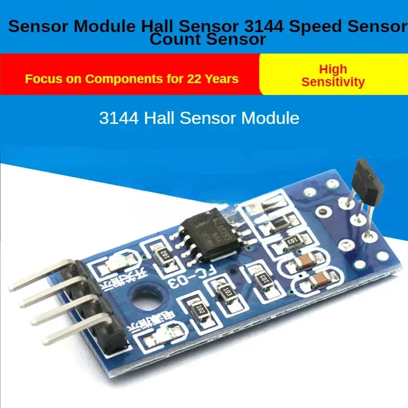 1PCS LM393 3144 Hall Sensor Module Hall Effect Sensor for Speed Measurement Counter Hall Effect Position Sensor