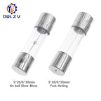 5*20mm 6*30mm Fast Blow Glass Tube Fuses 5x20mm 6x30mm 250V 0.5A 1A 2A 3A 4A 5A 6A 8A 10A 15A 20A 25A 30A AMP Slow Blow Fuse