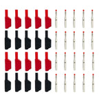 20PCS/ 4mm Male Retractable Sheath Stackable Banana Plug Shrouded Fully Insulated Safety Wire Solder Connector Black Red