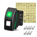 12V 20A White Lens Led Rocker Switch SPST / DPDT / Latching ON-OFF / Momentary (ON)-OFF-(ON) For Carling Switch Replace