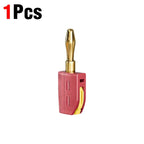 Portable 32A 4mm Banana Plug Solderless Quick Connect High Current Gold-Plated Banana Connectors Audio Copper Speakers Amplifier