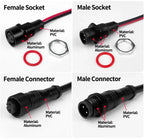 5PCS M12 Metal Panel Mount Connector IP65 Waterproof 2 3 4 5 6 8 Pin Male Female Socket Plug Pigtail Wire Industrial Cable