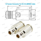 1PCS N/UHF Type Male/Female Connector LMR600 50-12 Cable RF Coaxial Straight Nickel plated RF Coax Connector