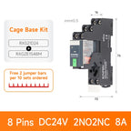 ENMG RXG Slim Power Relay 12A 24VDC/220VAC Coil, DIN Rail Mount Industrial Relay for PLC Control System