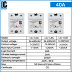 LCTC SSR Relay DC TO AC DC TO DC AC TO AC Solid State Relay Single Phase 10A 25A 40A 60A 80A 100A 120A 200A 240A LC-1-DA/AA/DD